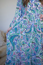 Paisley Tiered Maxi Dress