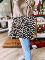 Leopard Gift Tote- Natural
