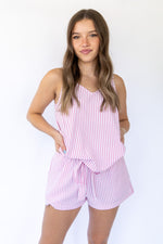 Carolina Striped Cami- Pink