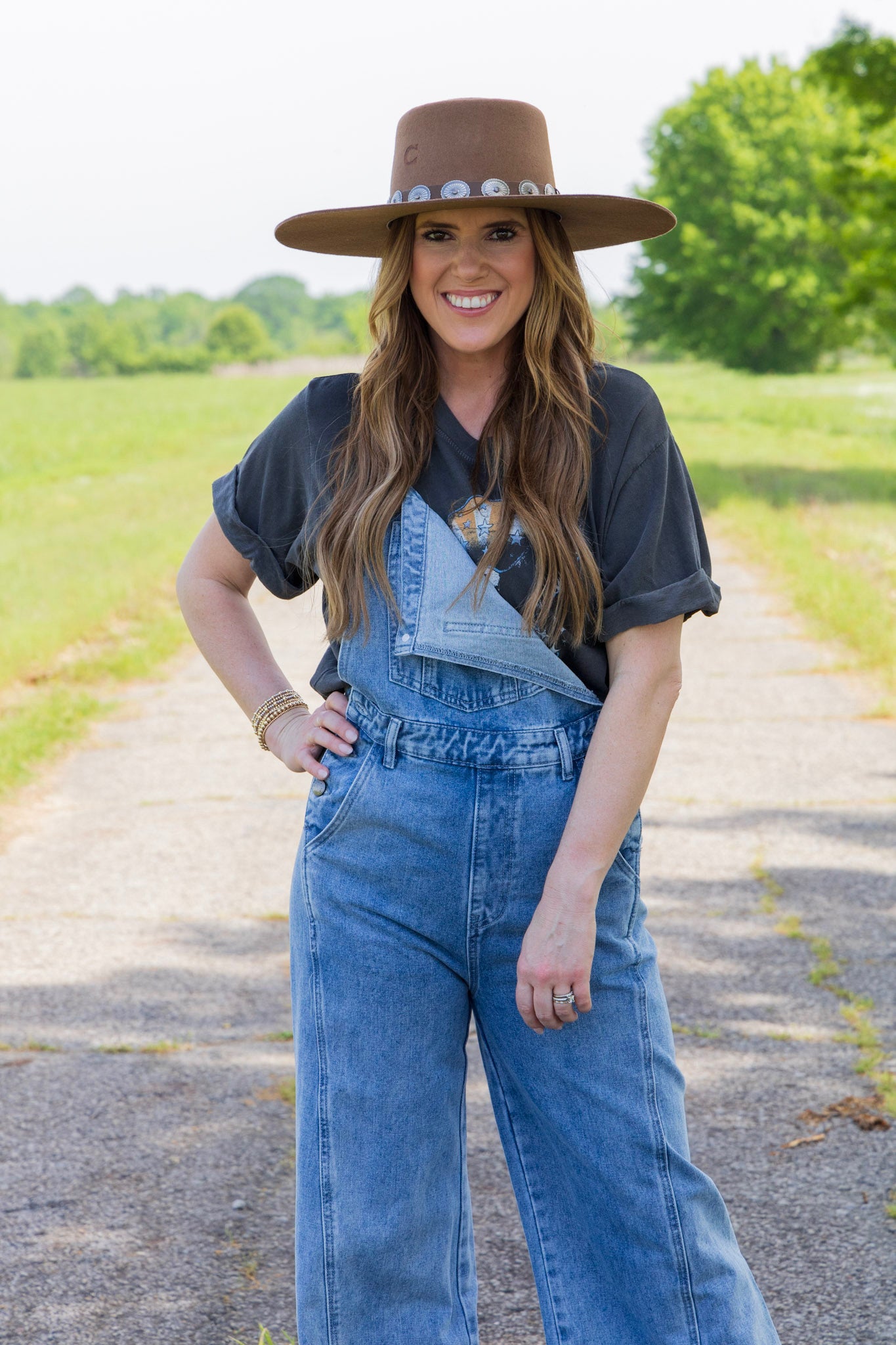 Retro Denim Wide Leg Overalls