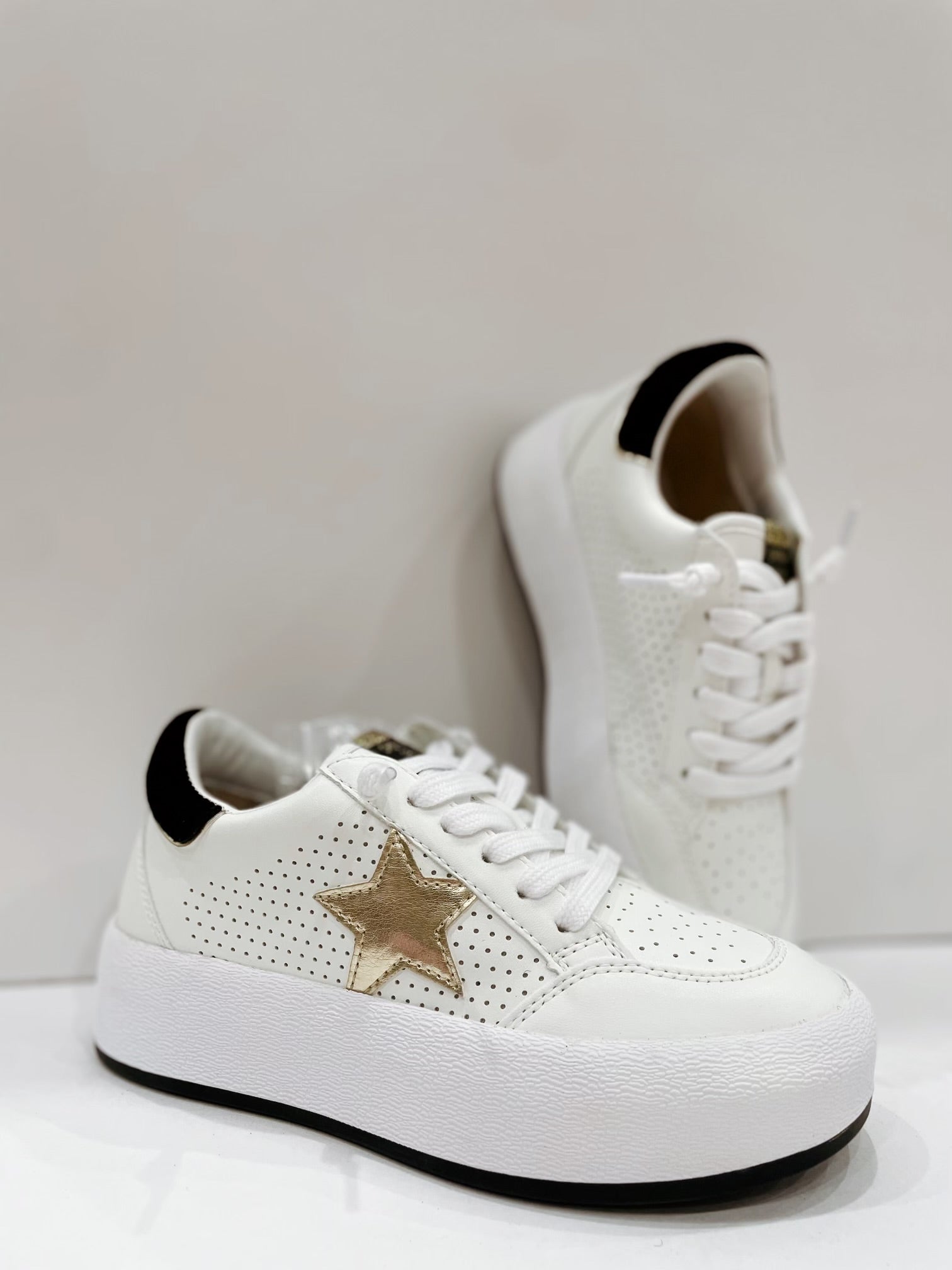 Vintage Havana Ream 5 - Gold & White Sneakers