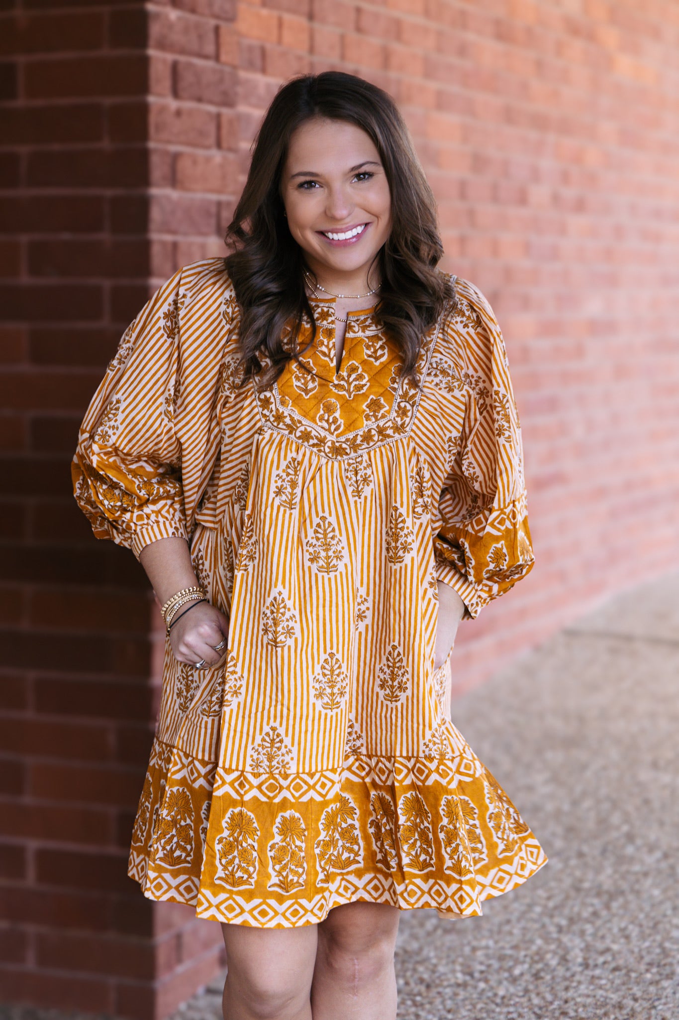 Astella Dress - Mustard