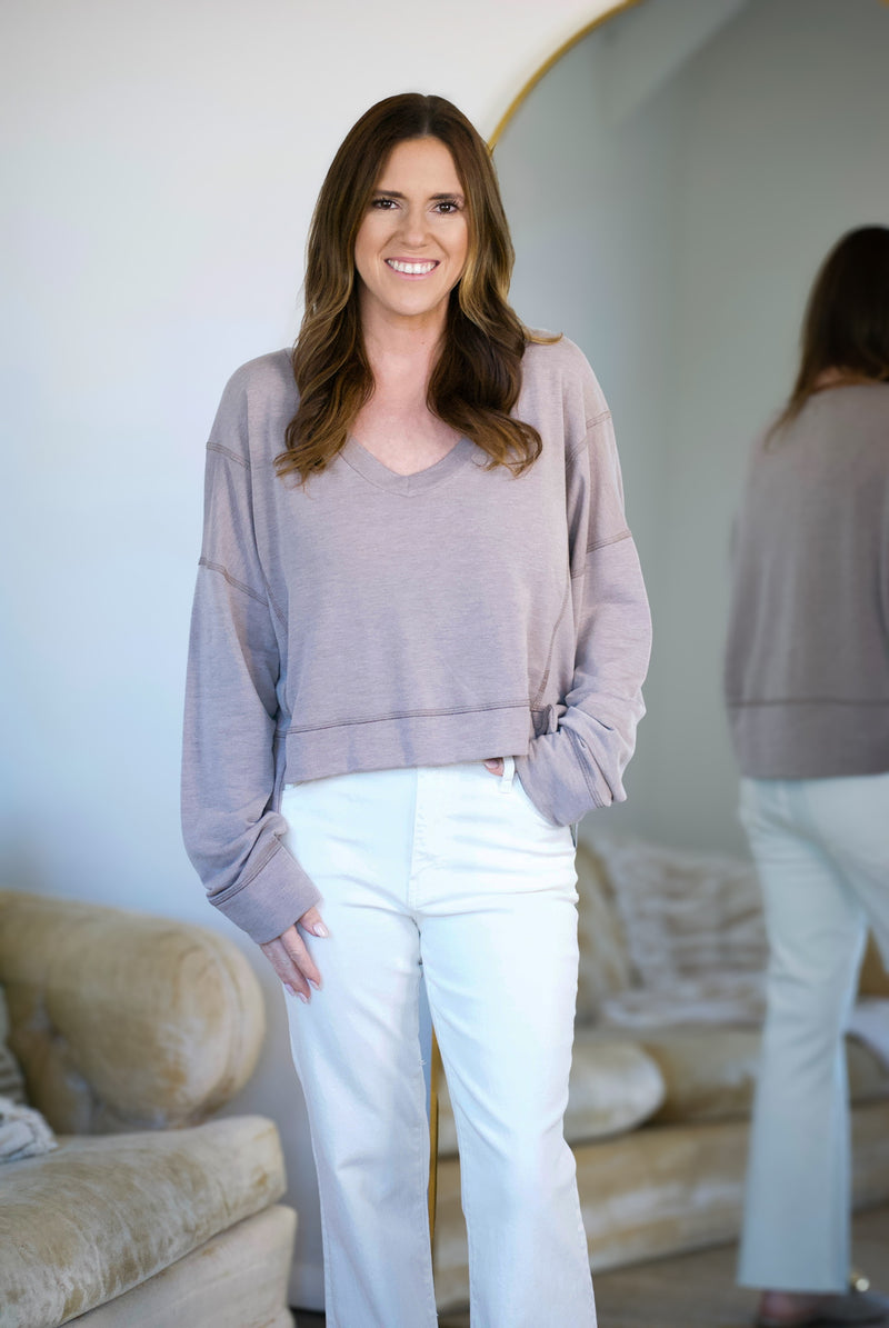 Move Along Comfy Top - taupe