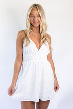 Florian Eyelet Dress - White