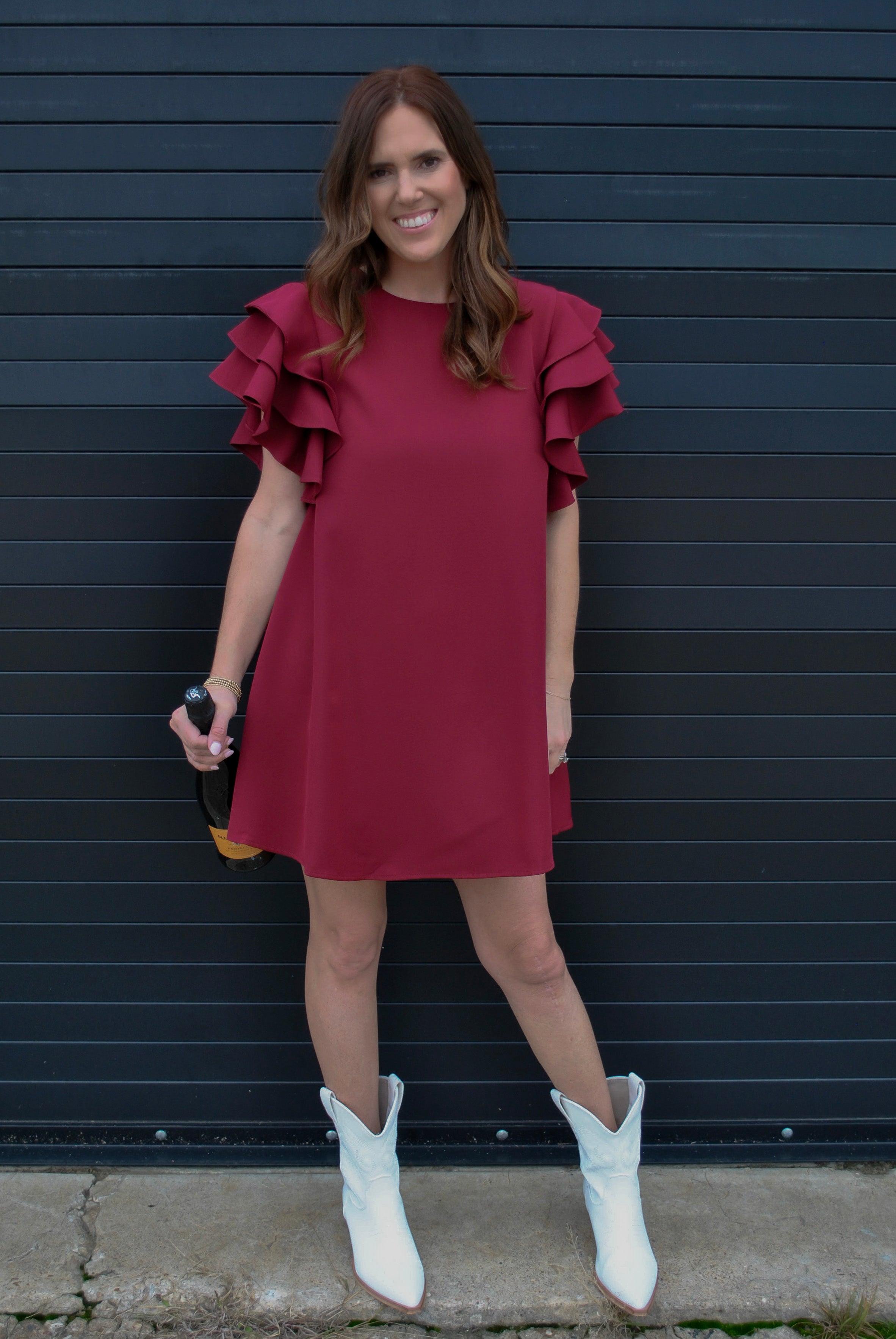 Dreamt Of You Dress - burgundy