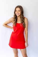 Maria Tennis Romper Dress - Red