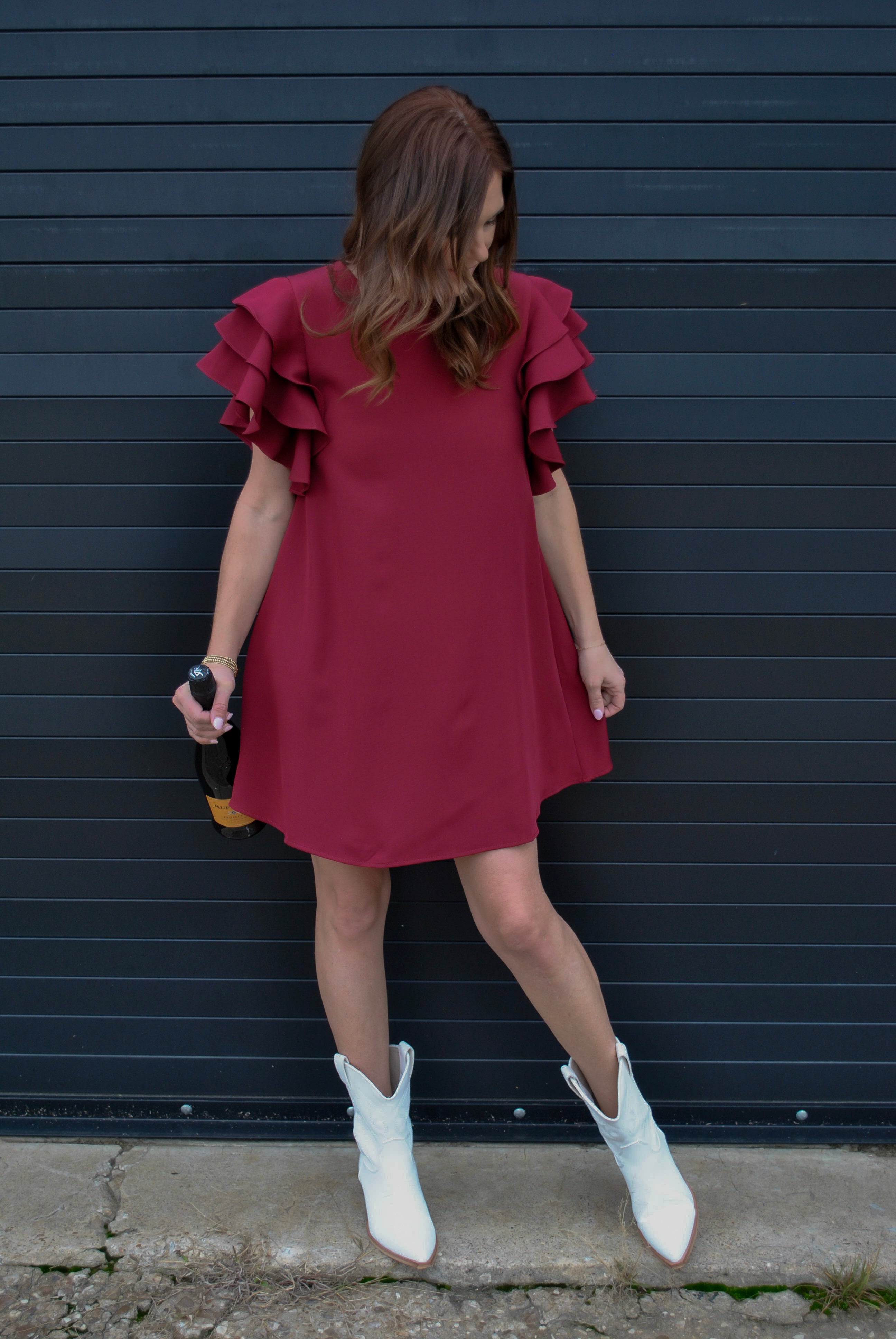 Dreamt Of You Dress - burgundy