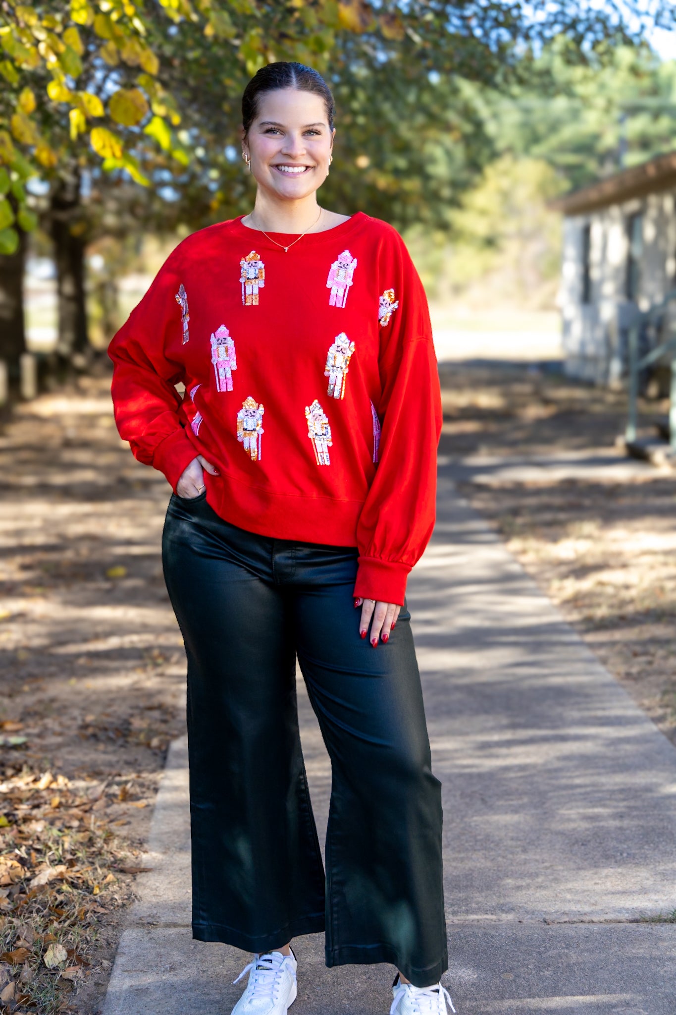 Sequined Nutcrackers Oversized Sweatshirt