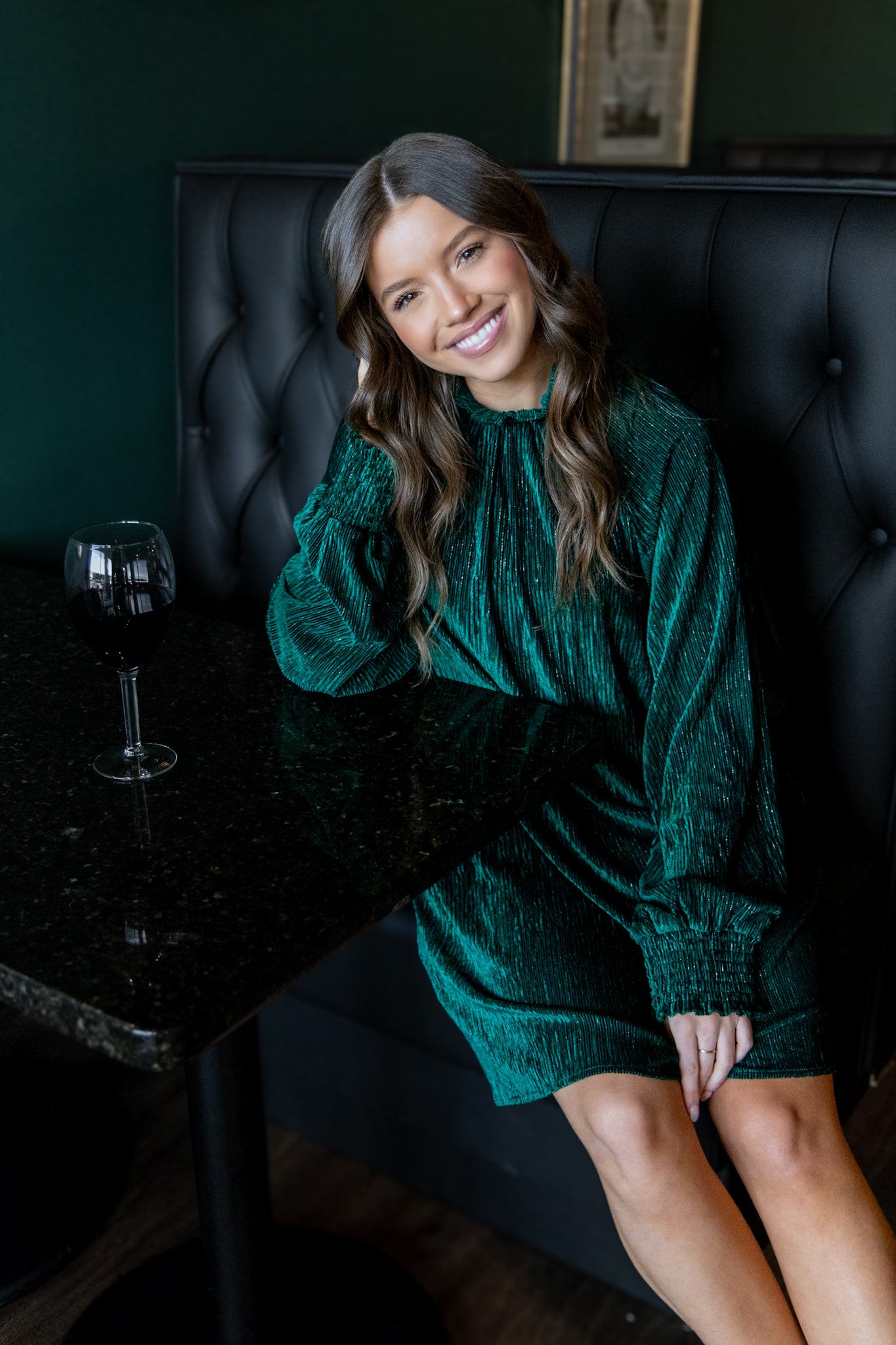 Valentin Velvet Dress - Green