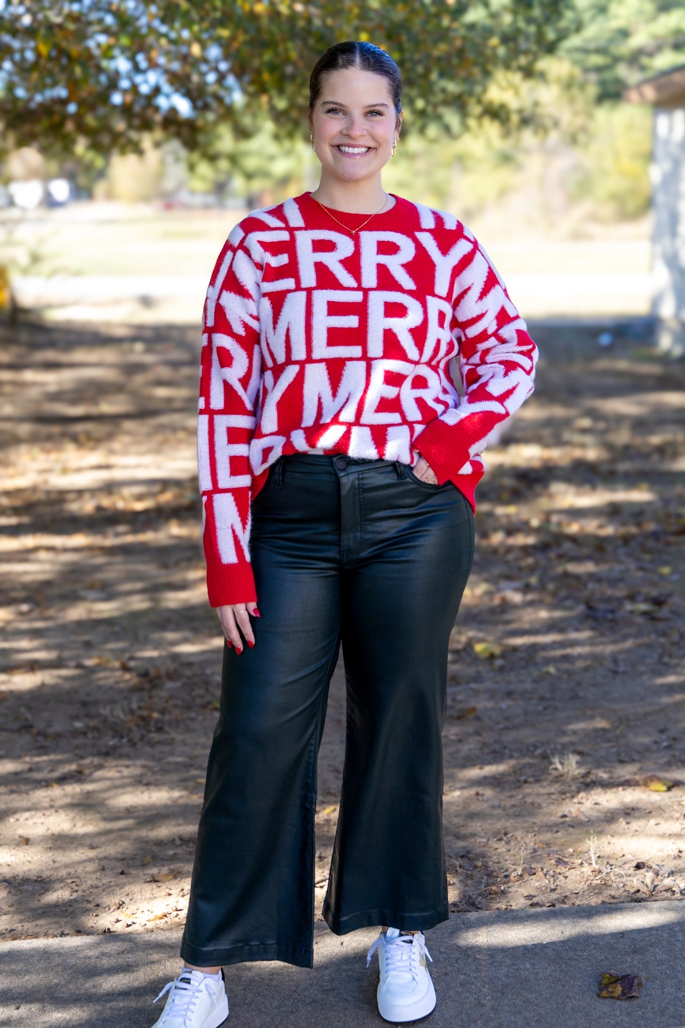 Repeat Merry Oversized Sweatshirt - Red