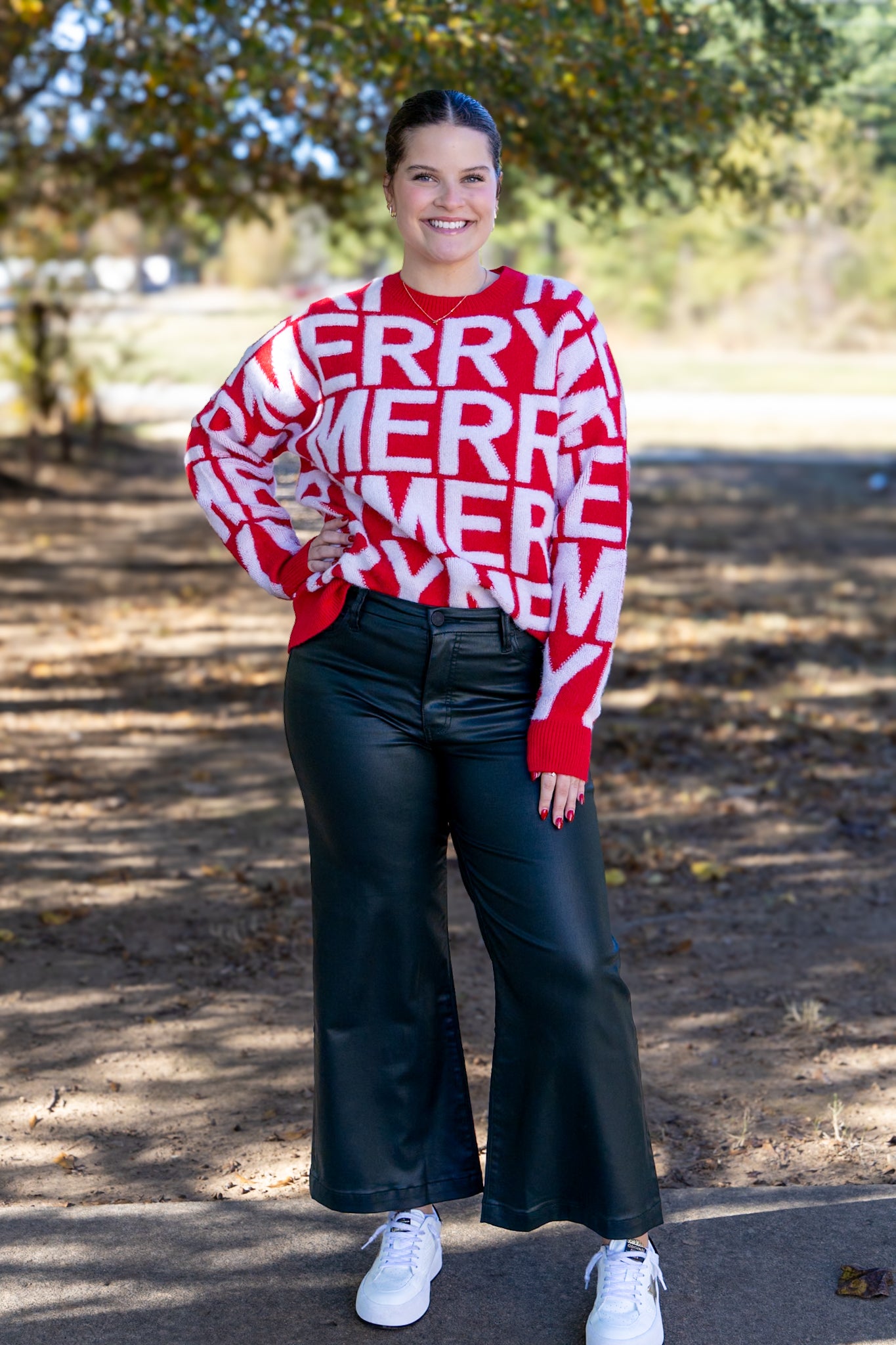 Repeat Merry Oversized Sweatshirt - Red