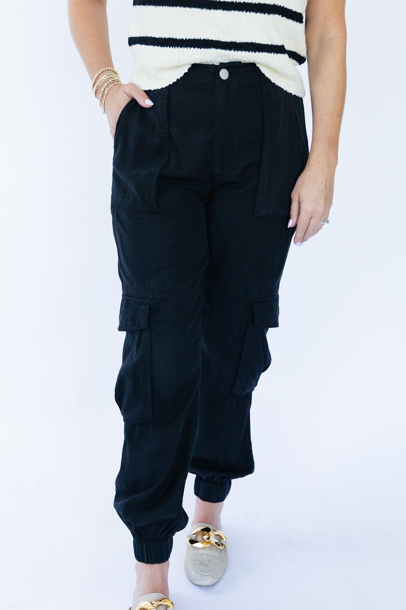 [Dear John] Sandy Super High Rise Ankle Trouser Pant - Black