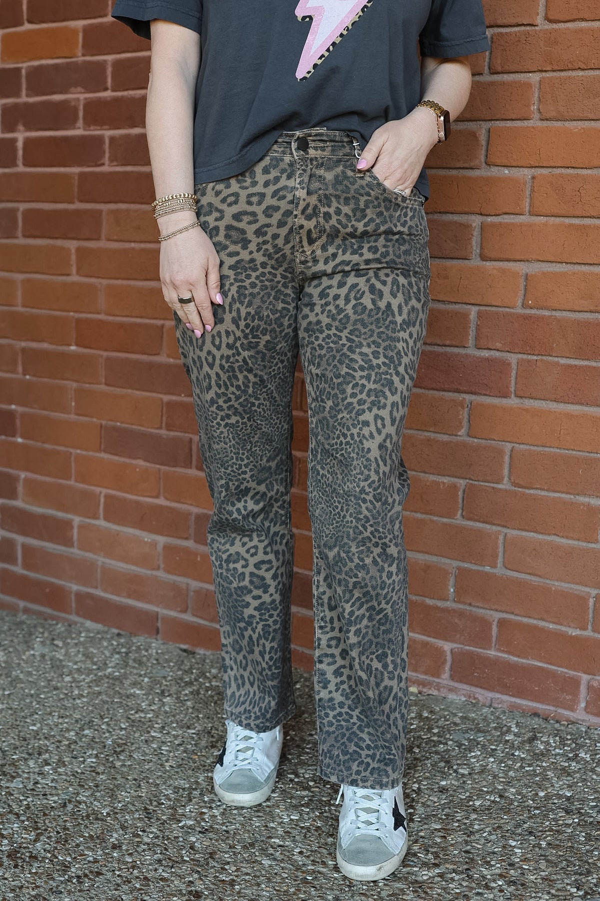 [Dear John] Anika Straight Leg Jean - Shadow Leopard