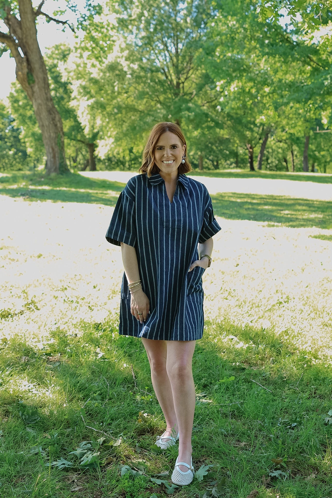 Denim Stripe Dress
