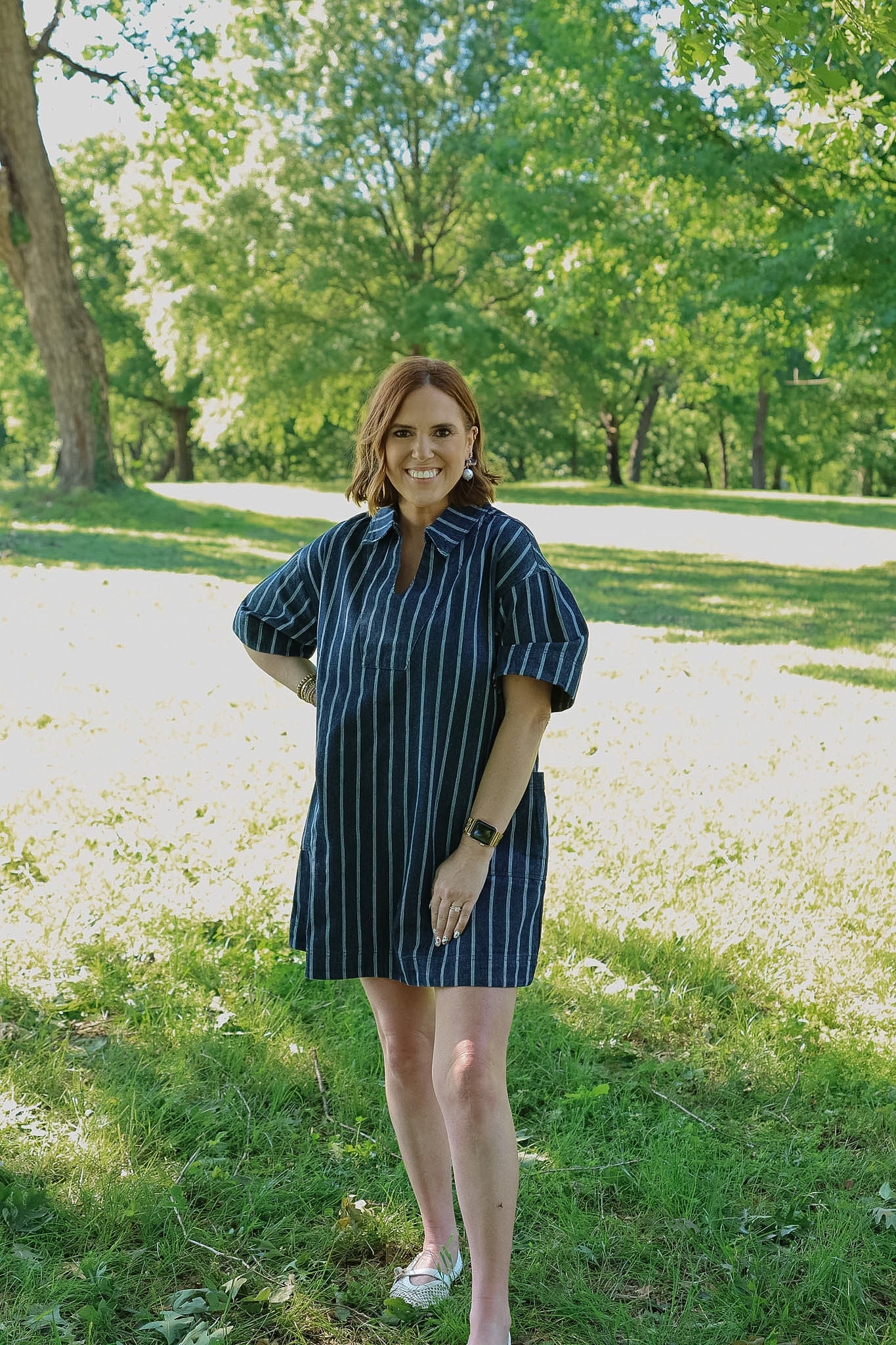 Denim Stripe Dress