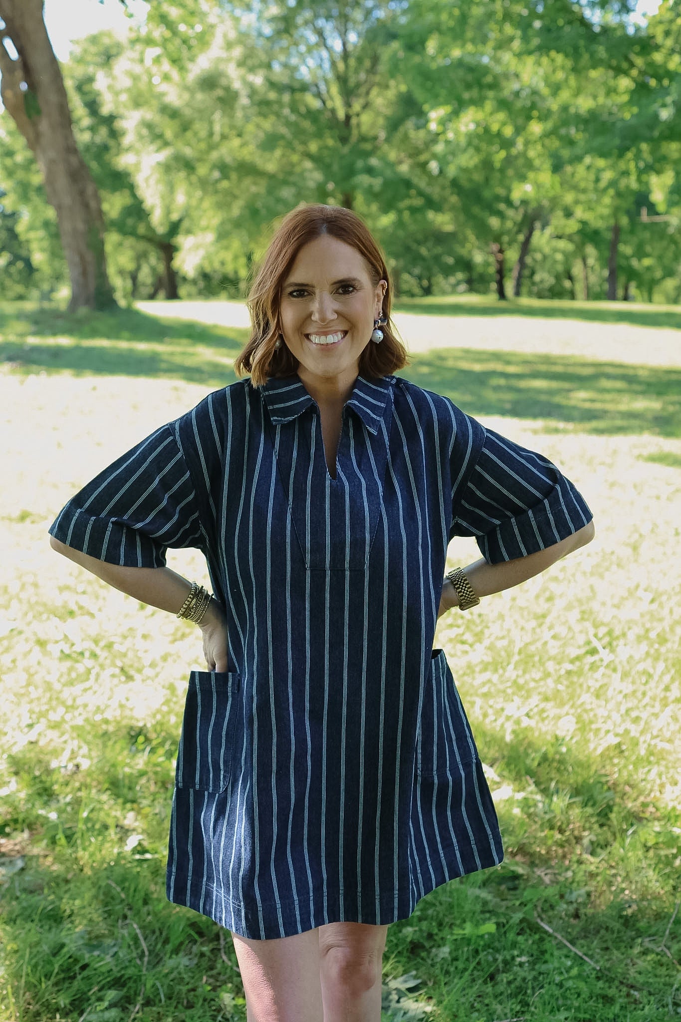 Denim Stripe Dress