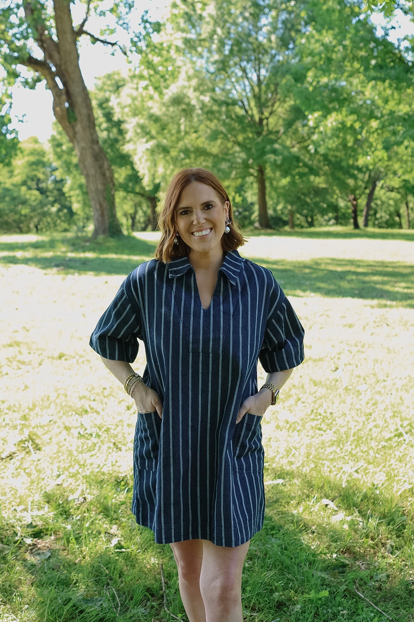 Denim Stripe Dress