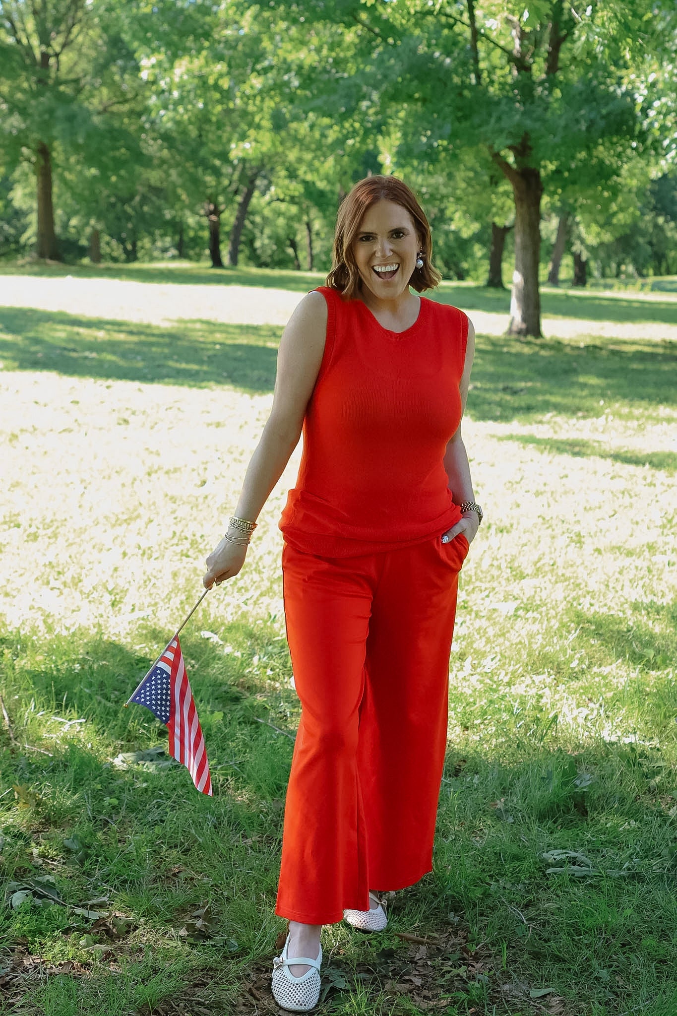 IhKate Wide Pant - Fiery Red