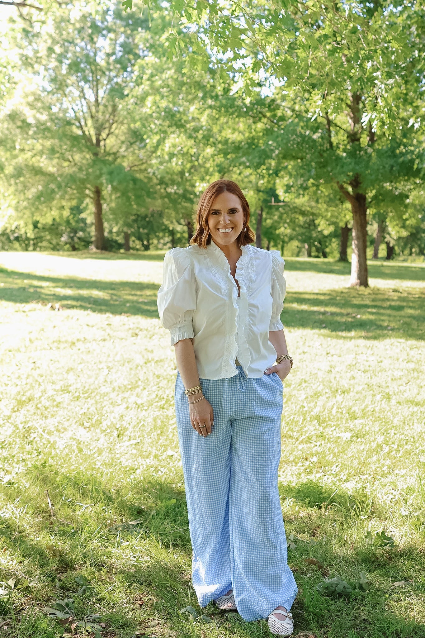 Lila Stripe Pants - Blue