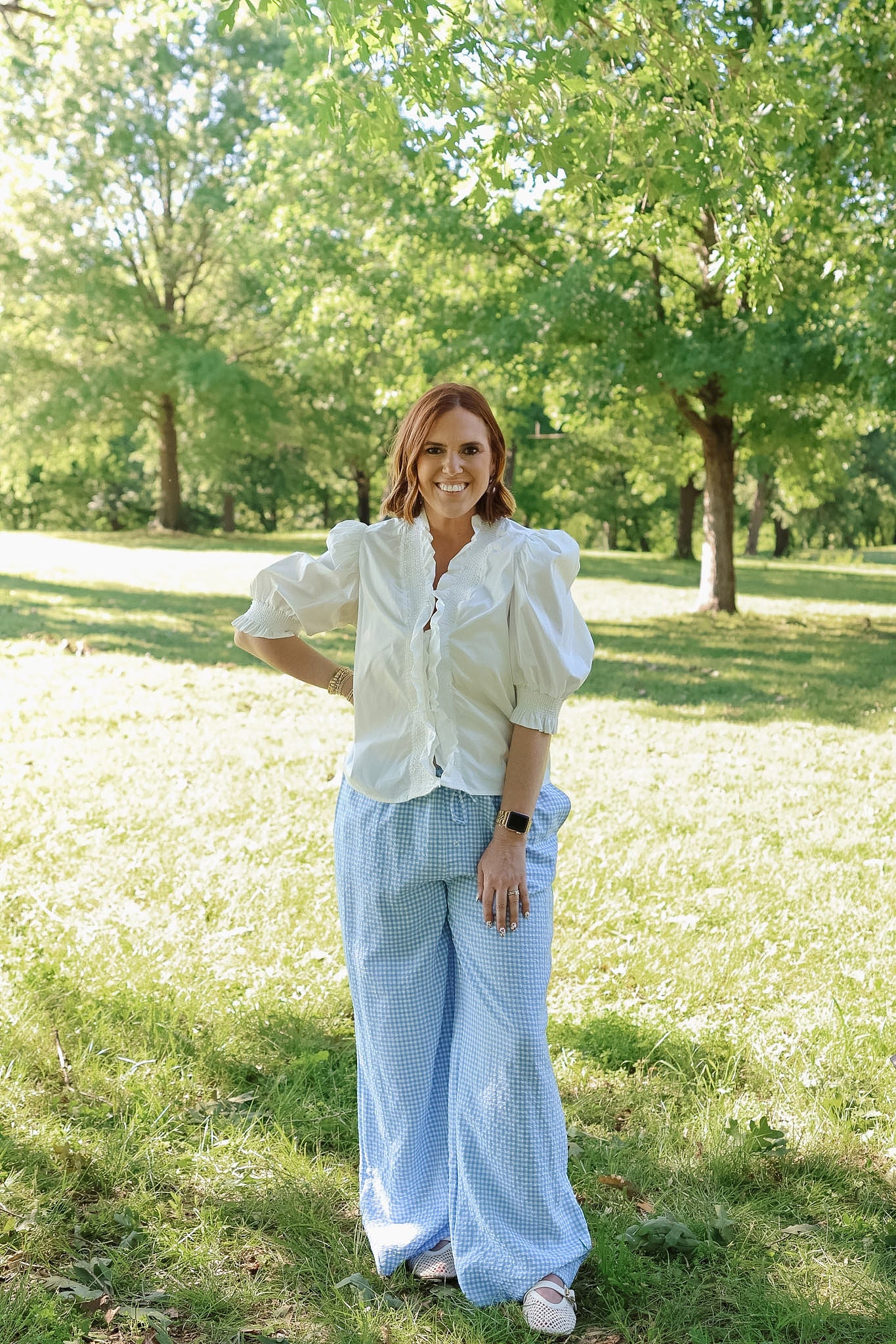 Lila Stripe Pants - Blue
