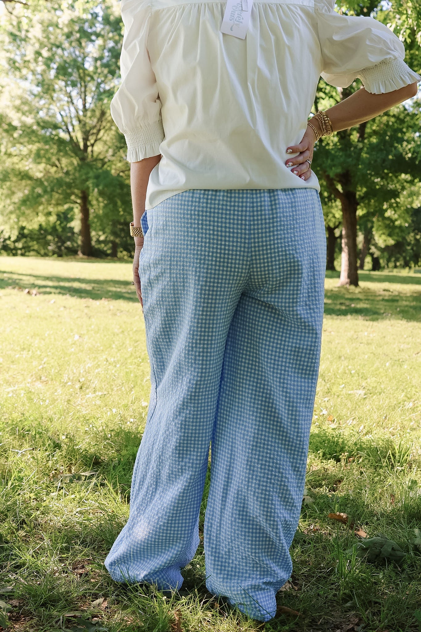 Lila Stripe Pants - Blue