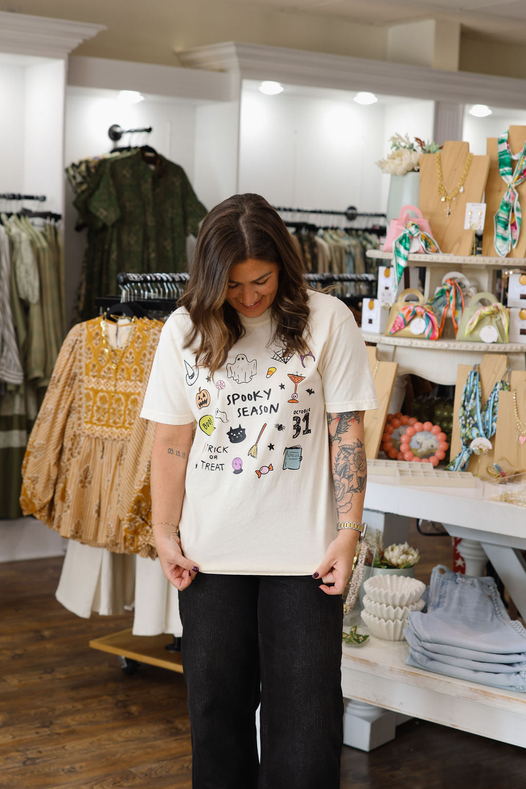 My Spooky Graphic Tee - Ivory