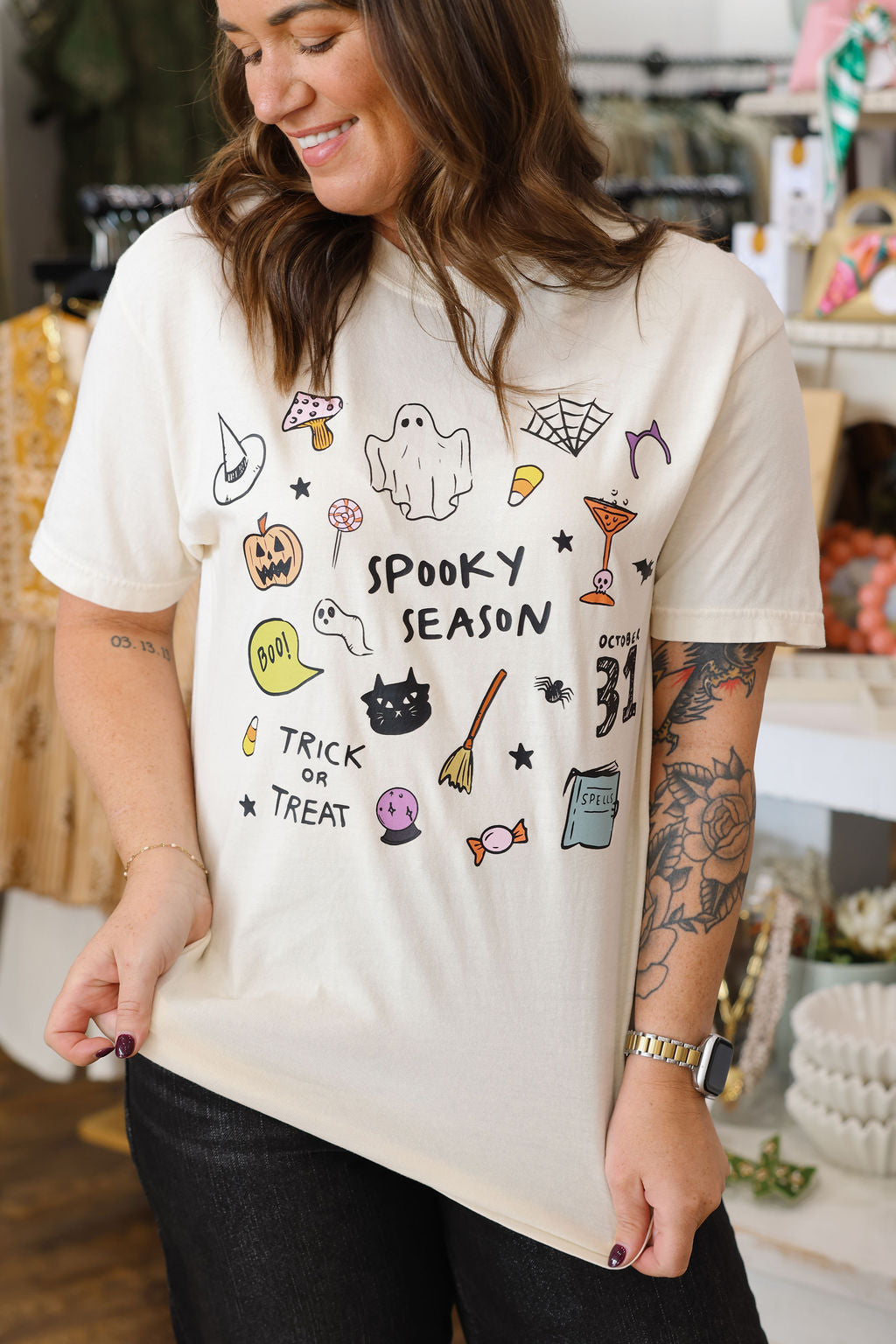 My Spooky Graphic Tee - Ivory