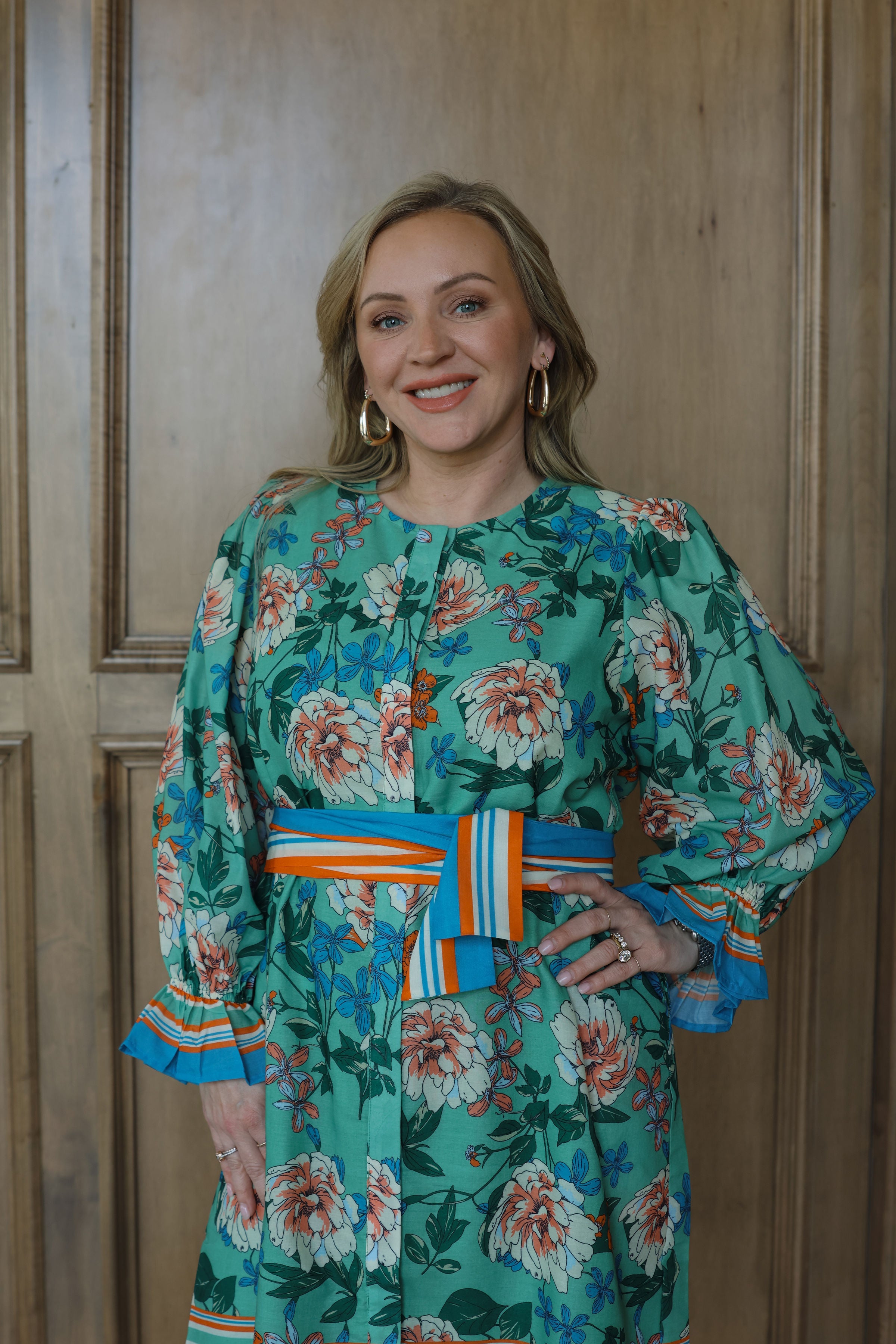 Dahlia Border Placket Dress