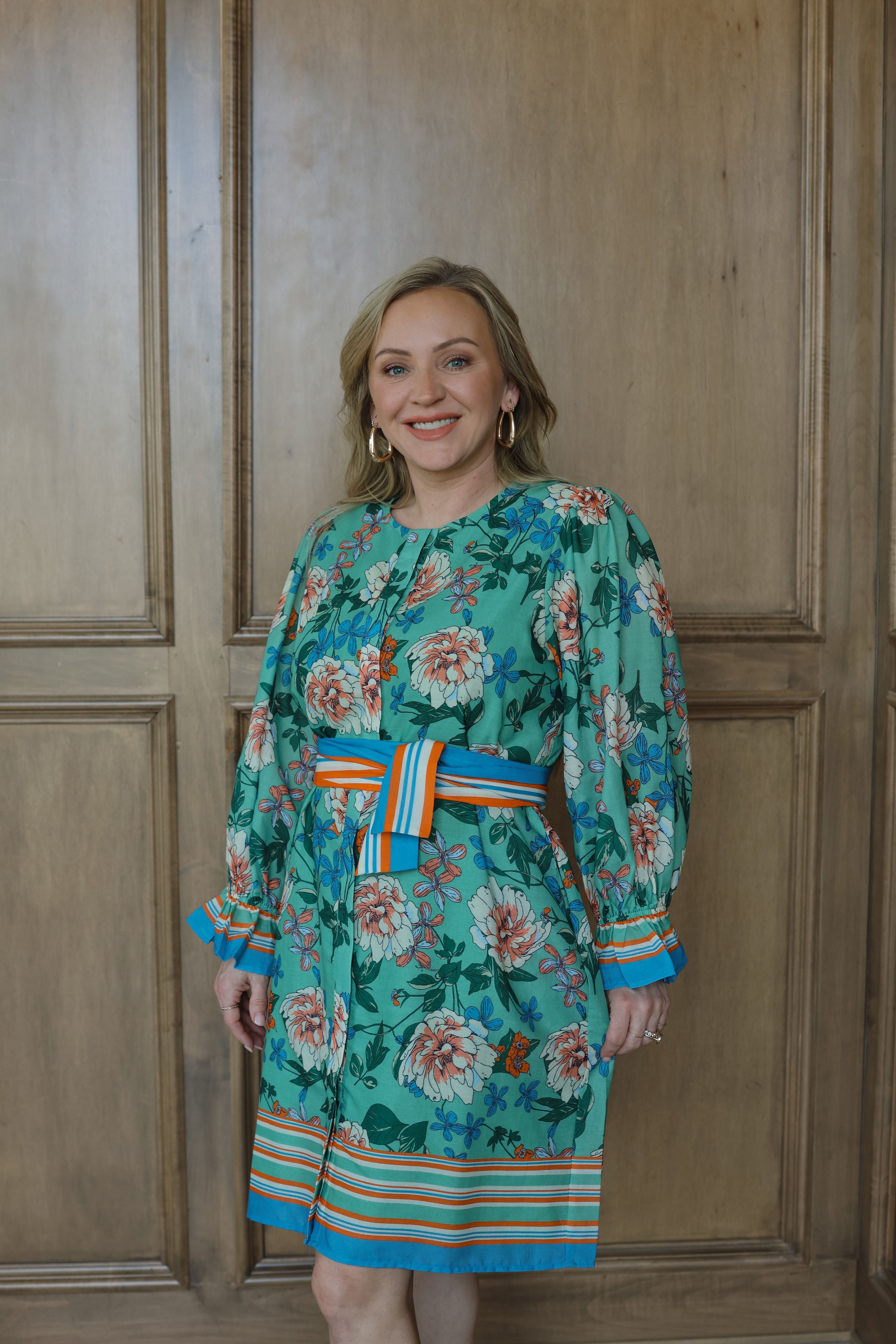 Dahlia Border Placket Dress