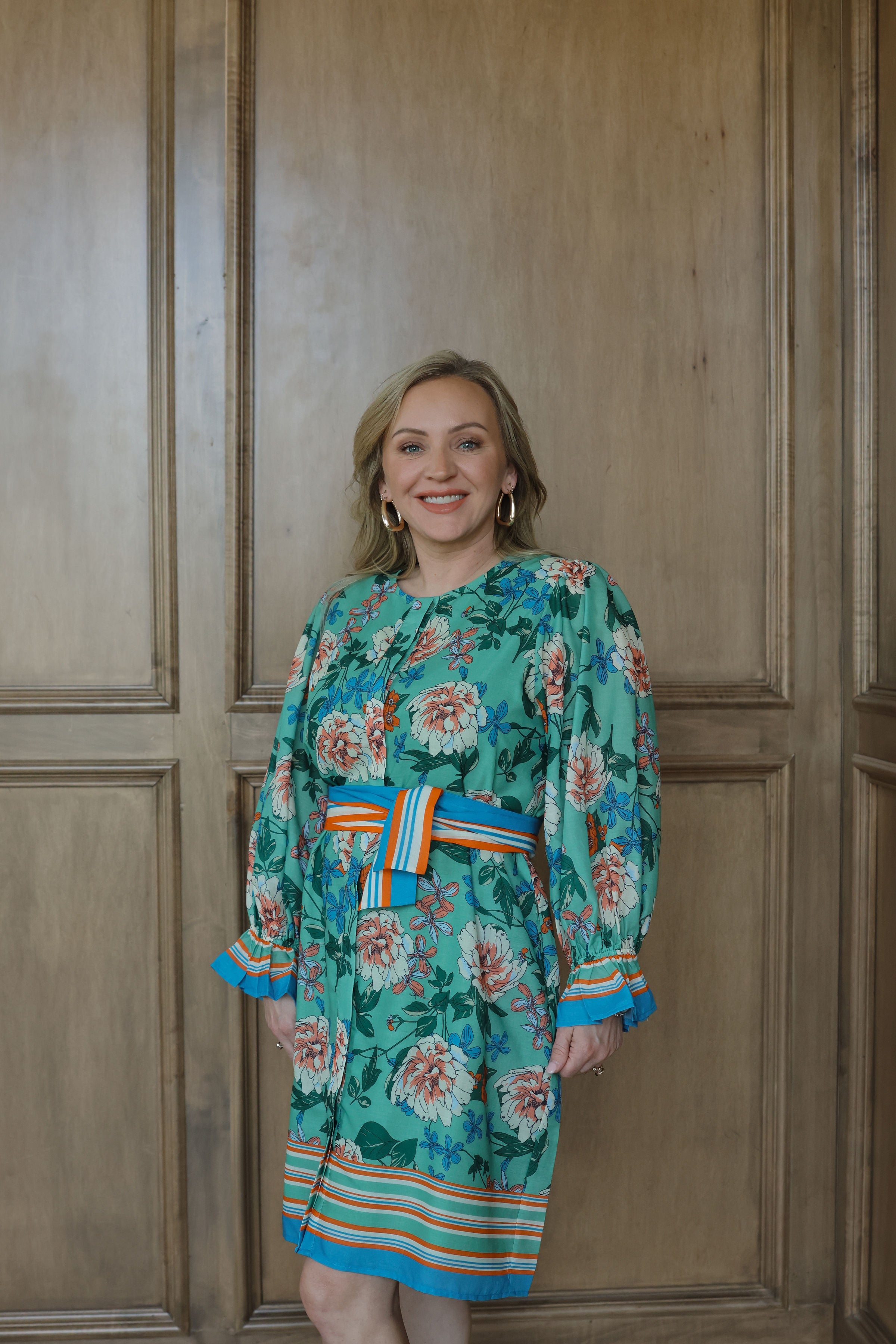 Dahlia Border Placket Dress