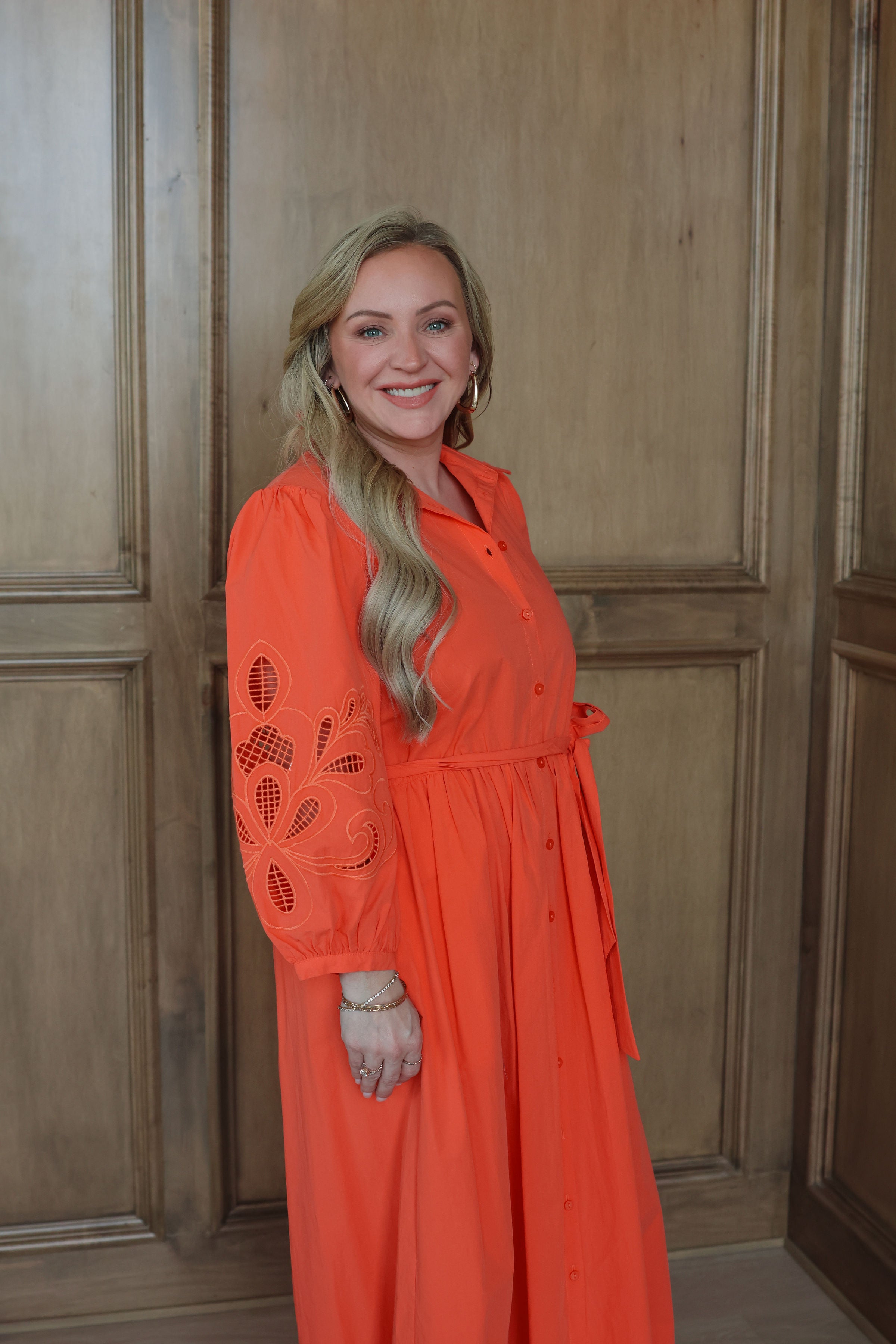 Ophelia Midi Dress - Orange