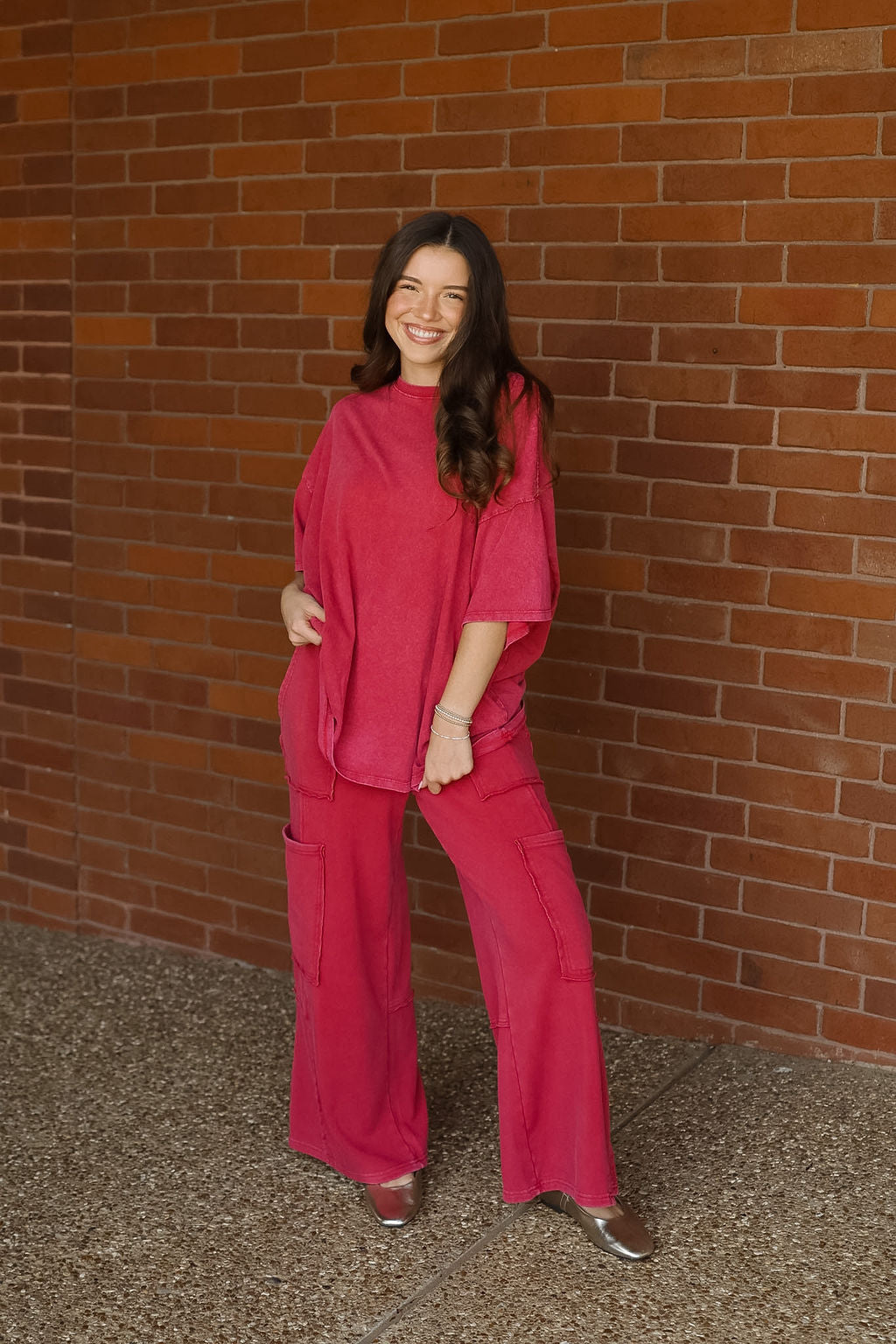 Raleigh Raw Hem Sweatpants - Dark Red