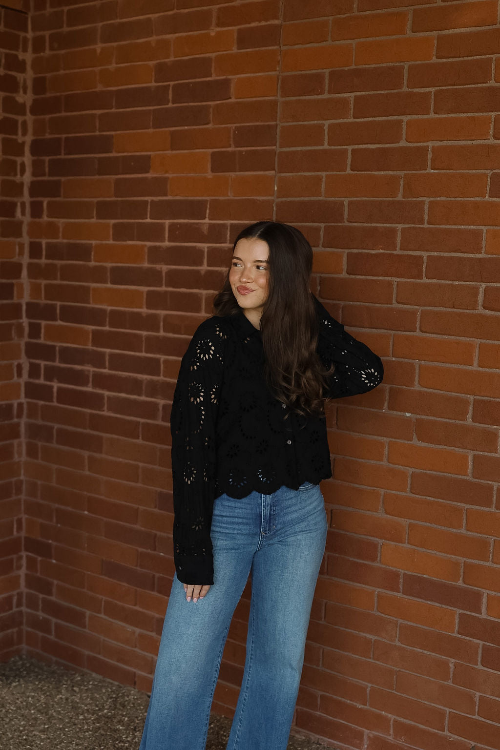 [Dear John] Miranda Novelty Shirt - Black Lace