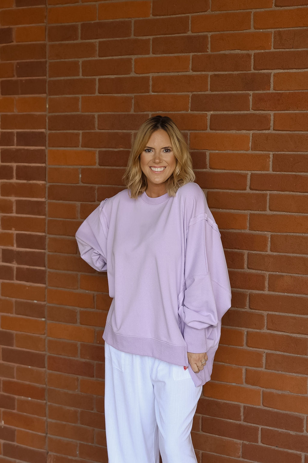 Lavender Oversized Sweatshirt