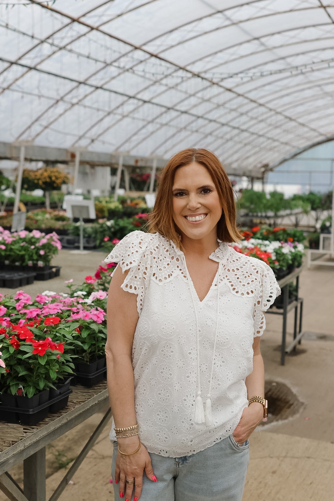 Marley Top - White Eyelet