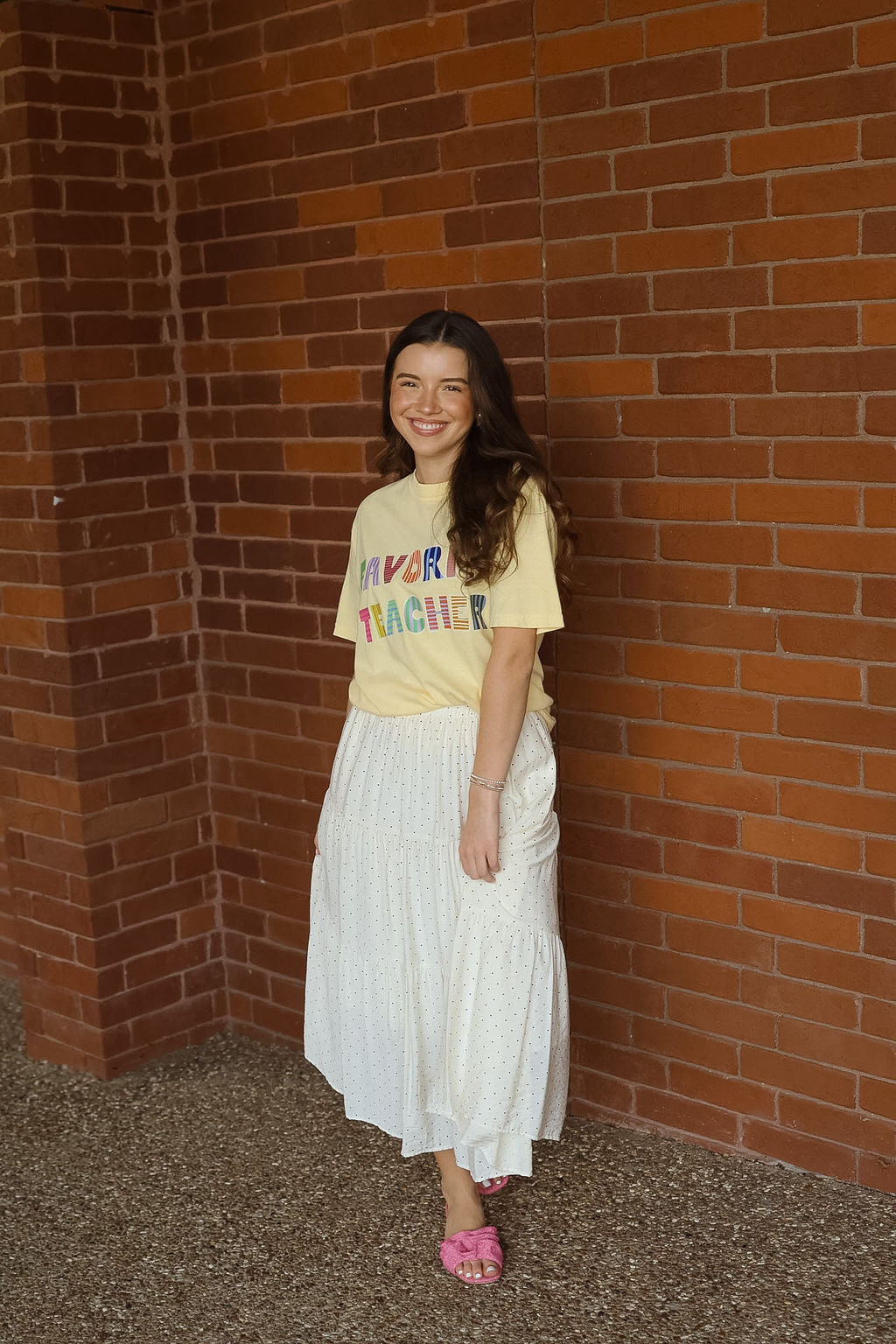 Favorite Teacher Graphic Tee - Yellow