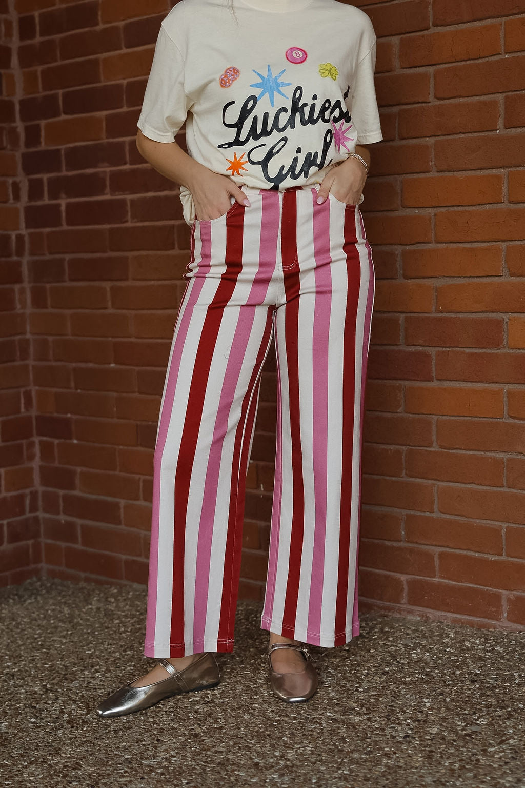 Luckiest Girl Graphic Tee - Ivory