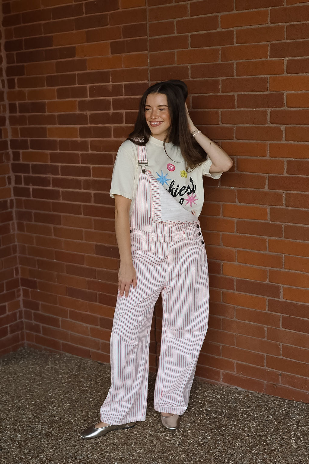 Barrel Overalls - Red Rope Stripe