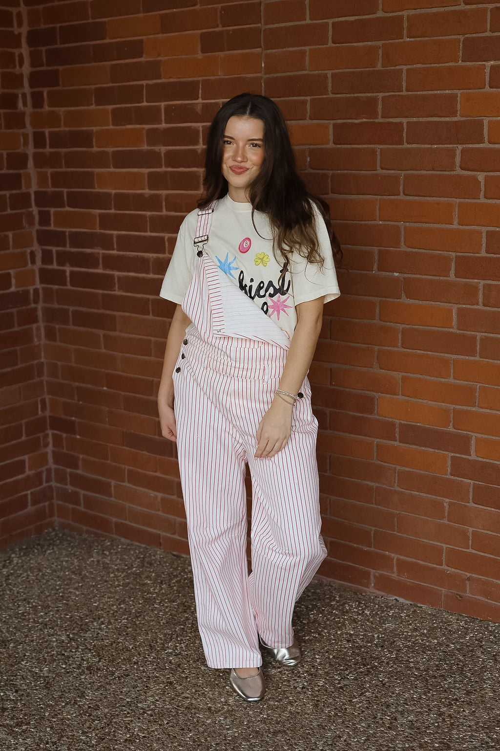 Barrel Overalls - Red Rope Stripe
