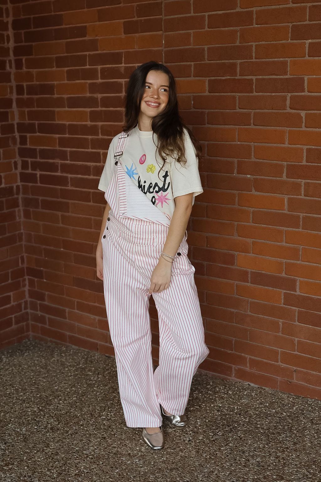 Barrel Overalls - Red Rope Stripe