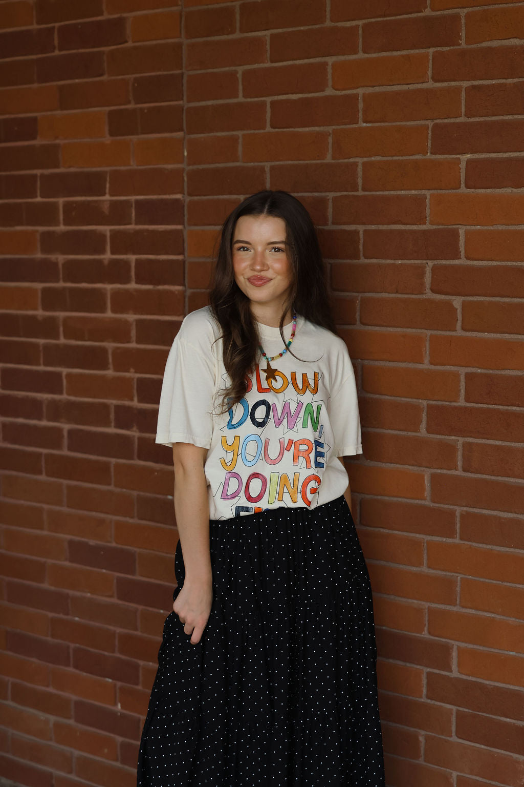 Slow Down Graphic Tee - Ivory