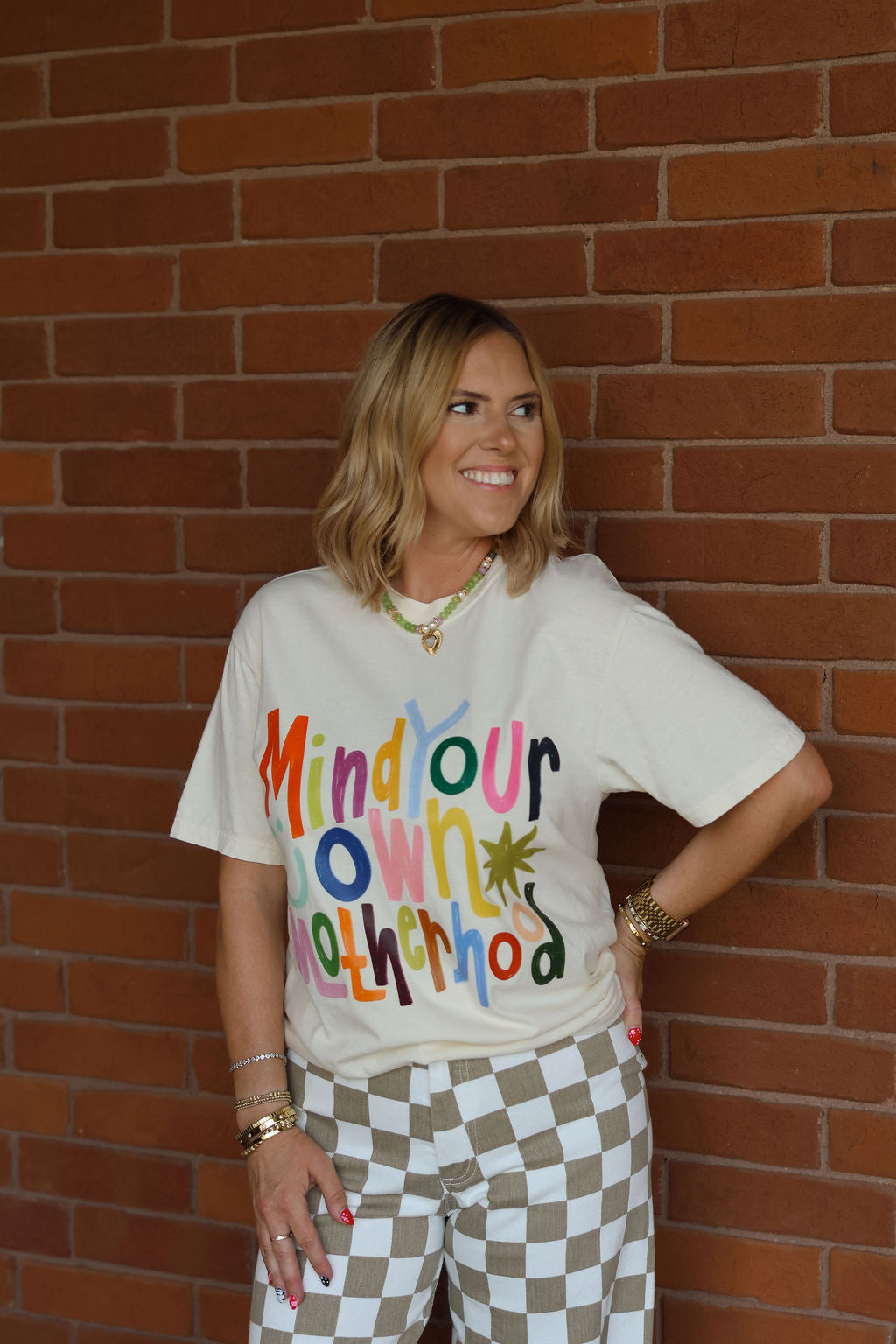Mind Your Own Motherhood Graphic Tee - Ivory