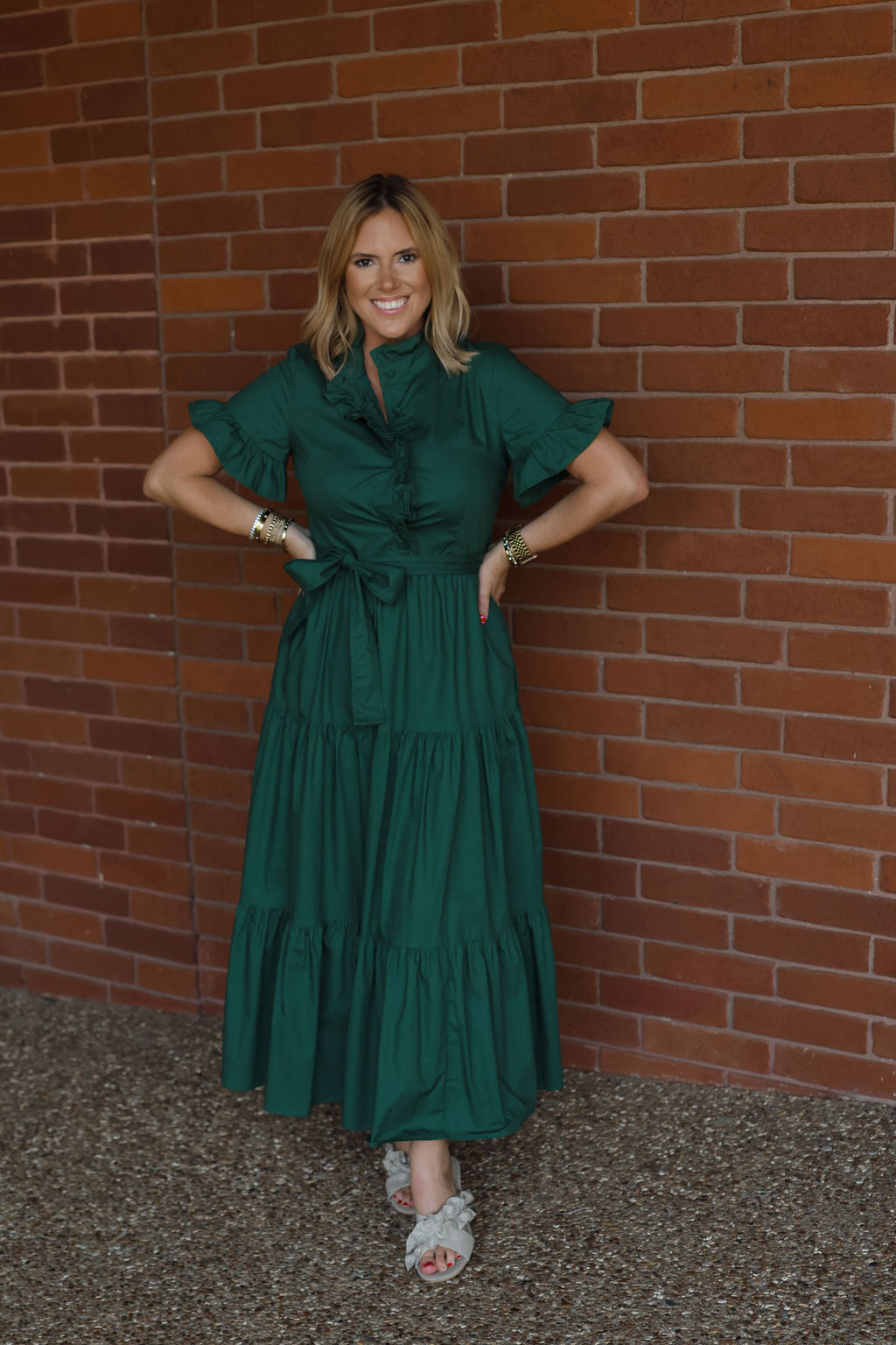 Lena Maxi Dress - Holiday Green