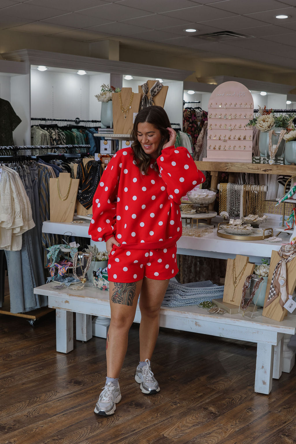 Red Polka Dot Fleece Set - SOLD AS SET
