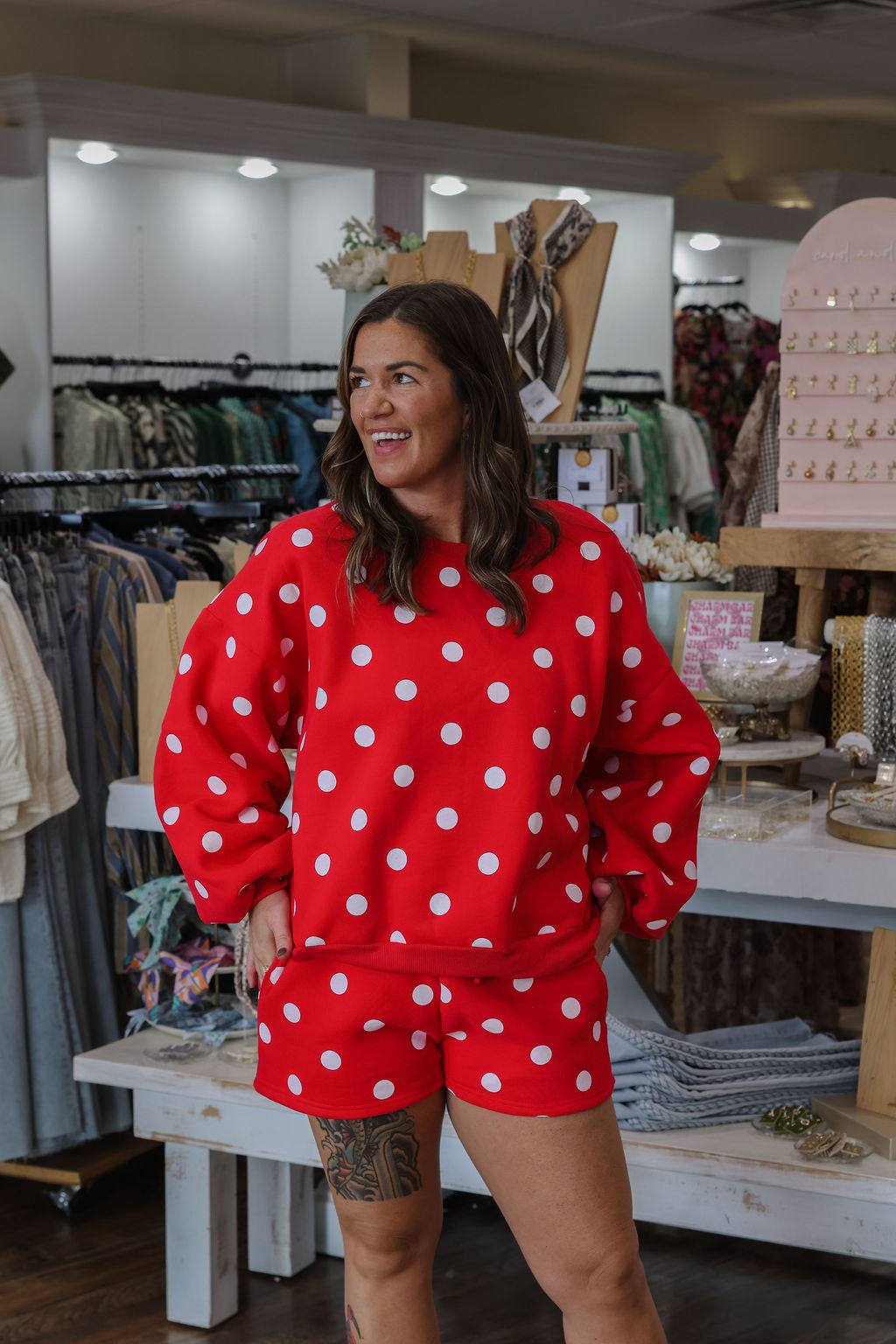 Red Polka Dot Fleece Set - SOLD AS SET