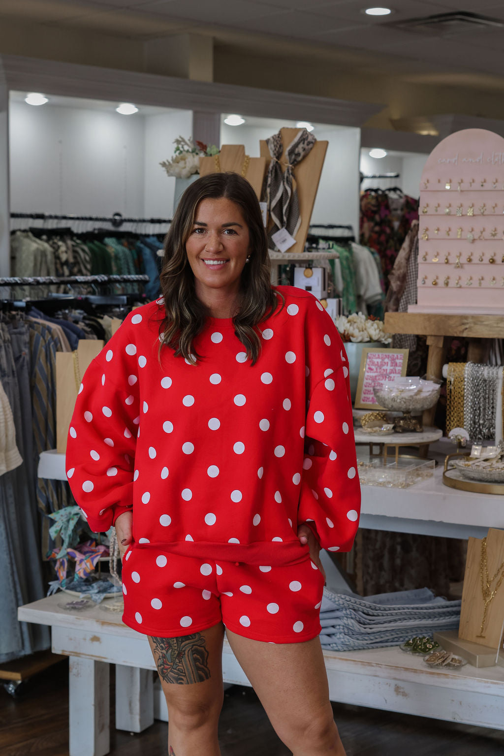 Red Polka Dot Fleece Set - SOLD AS SET