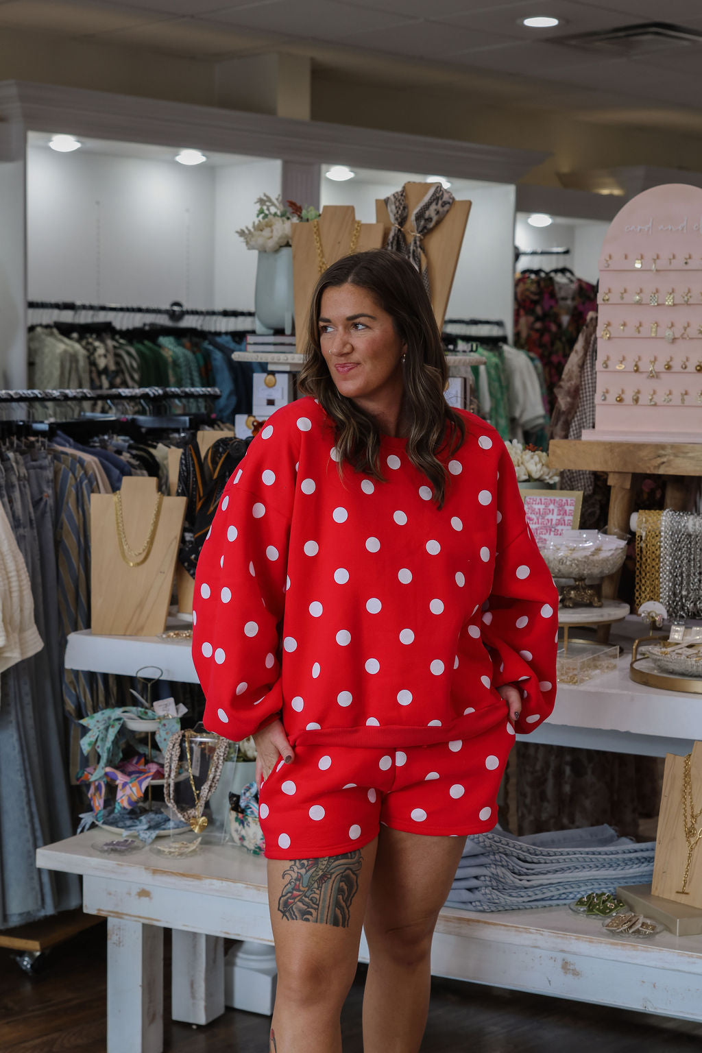 Red Polka Dot Fleece Set - SOLD AS SET