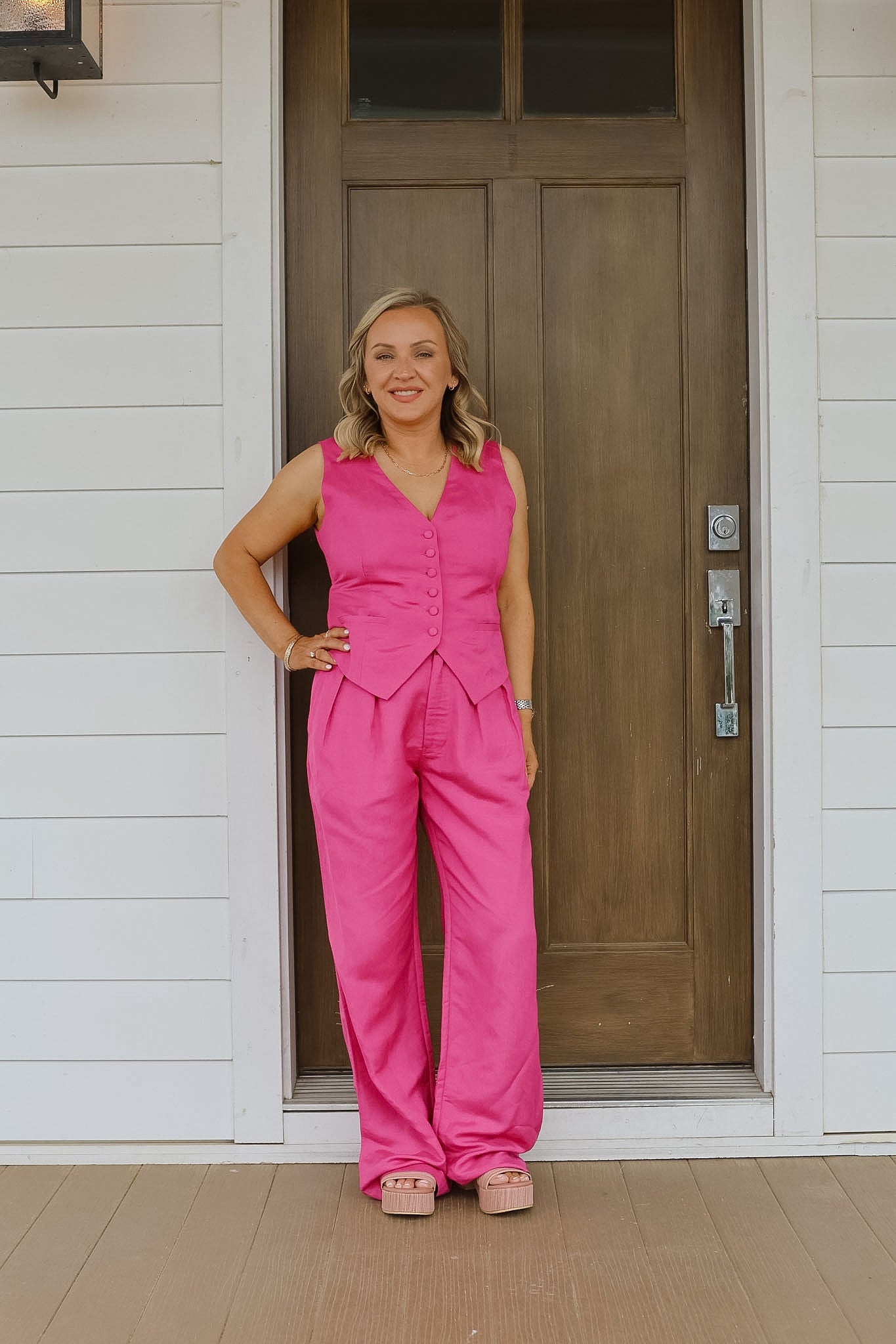 Fuchsia Halter Vest