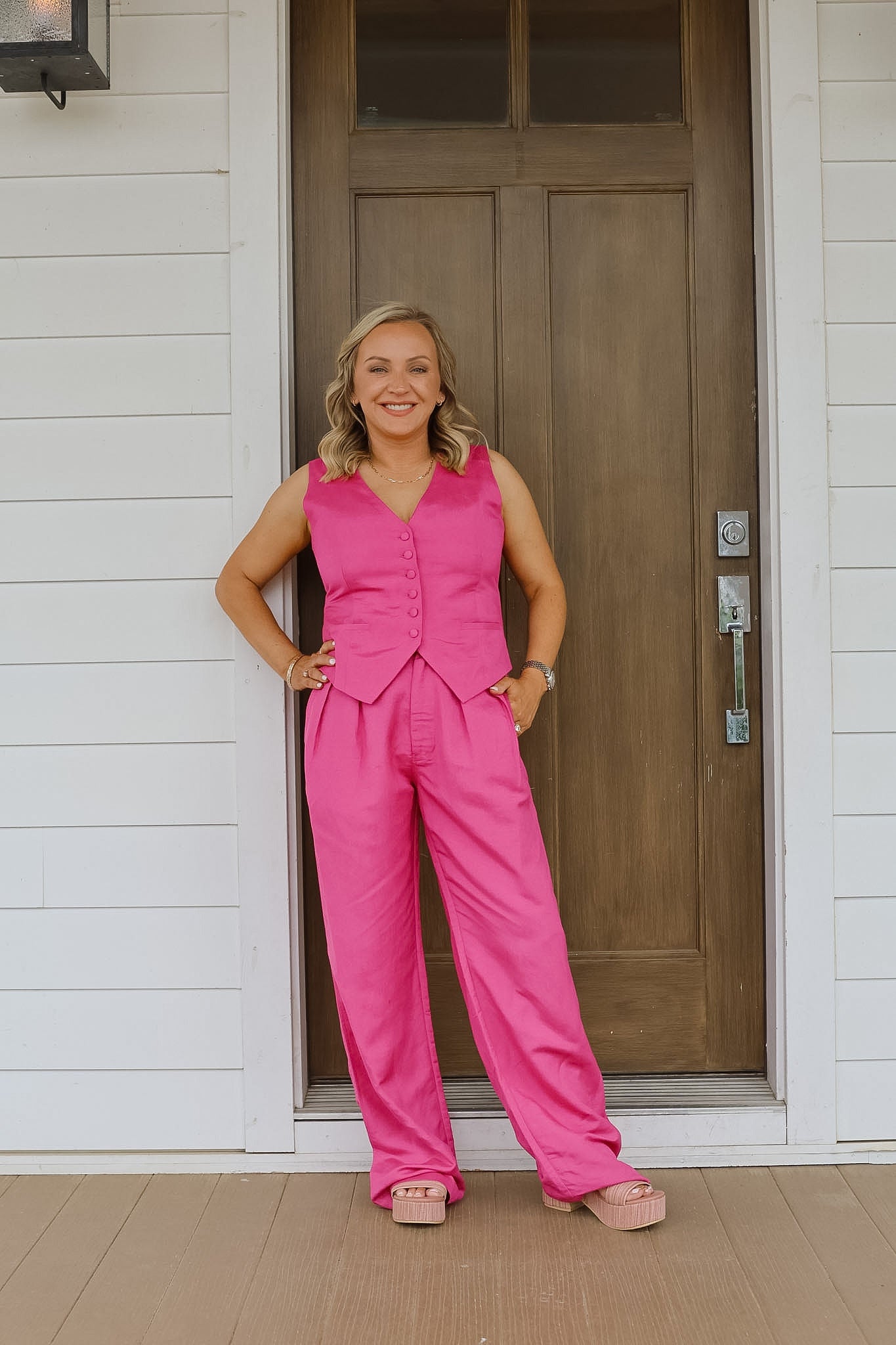 Fuchsia Pleated Pants