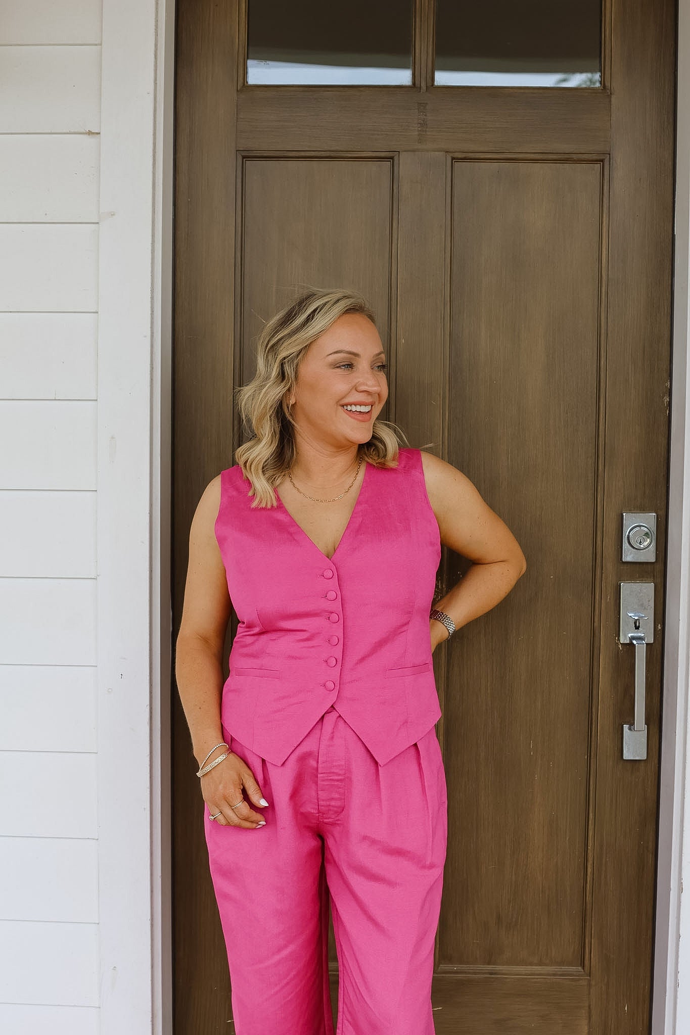 Fuchsia Halter Vest